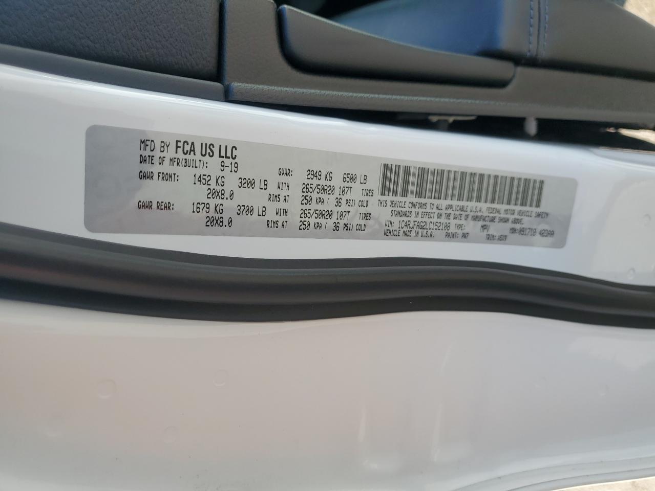 2020 Jeep Grand Cherokee Laredo VIN: 1C4RJFAG2LC152108 Lot: 80283445