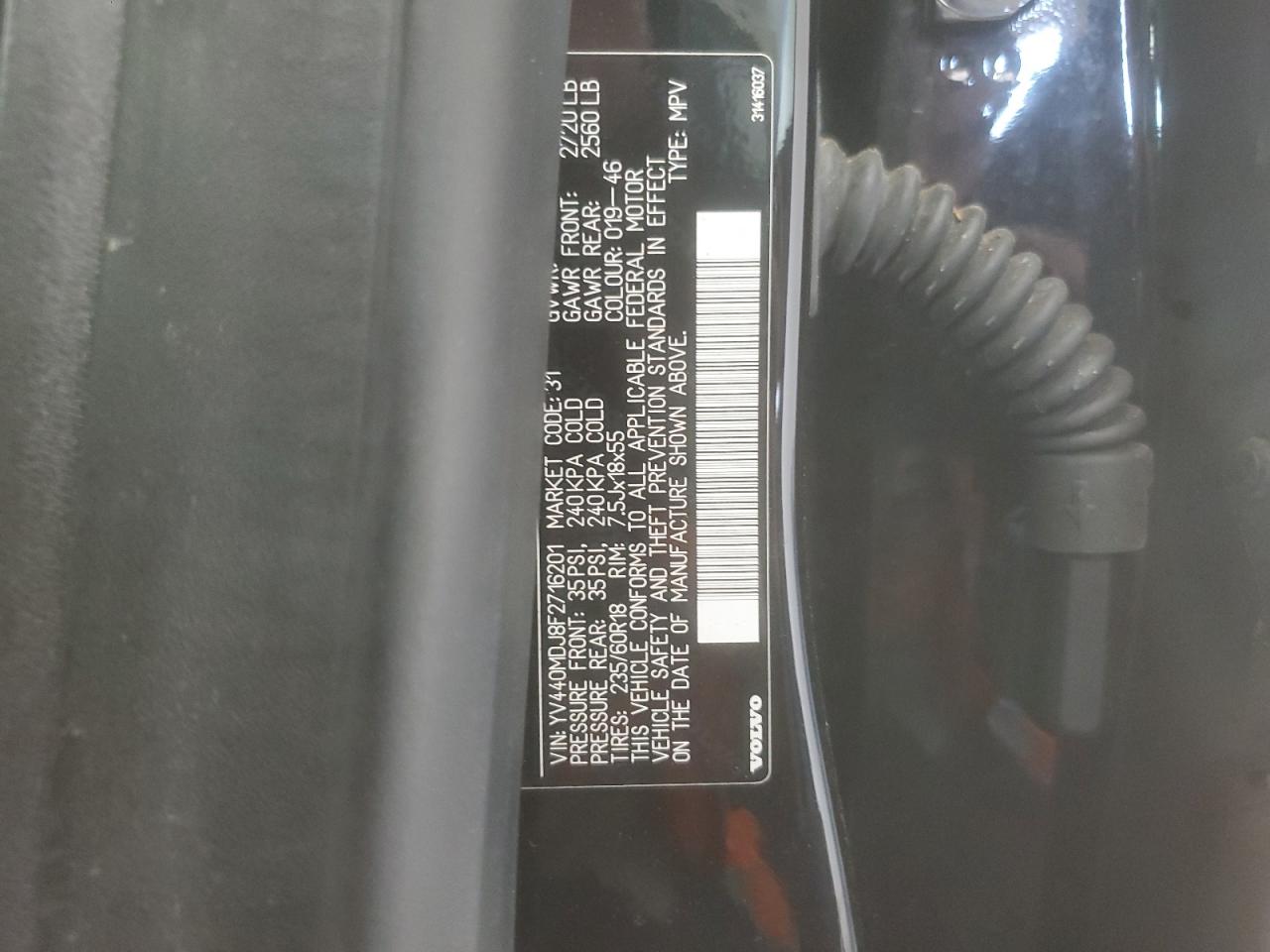 2015 Volvo Xc60 T5 VIN: YV440MDJ8F2716201 Lot: 84220055