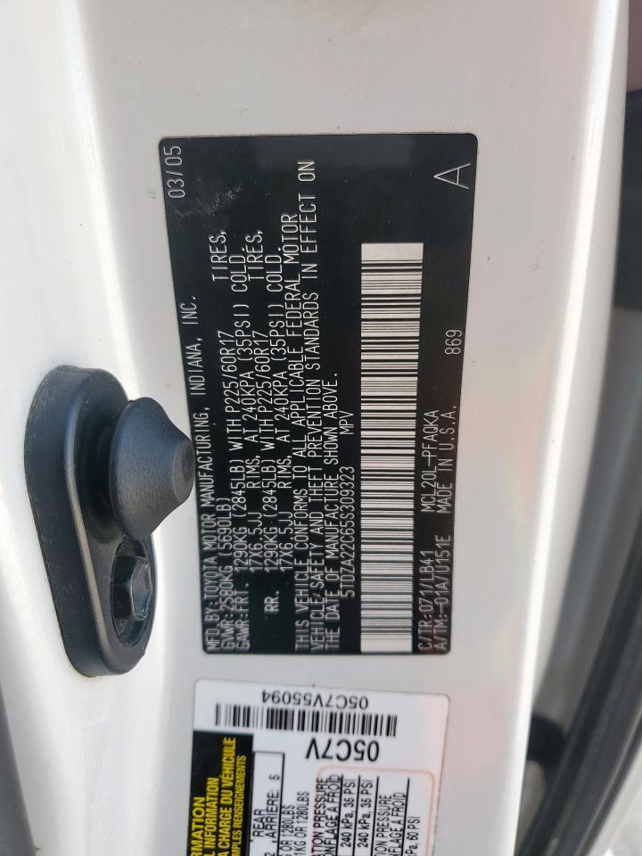 2005 Toyota Sienna Xle VIN: 5TDZA22C65S309323 Lot: 80742895