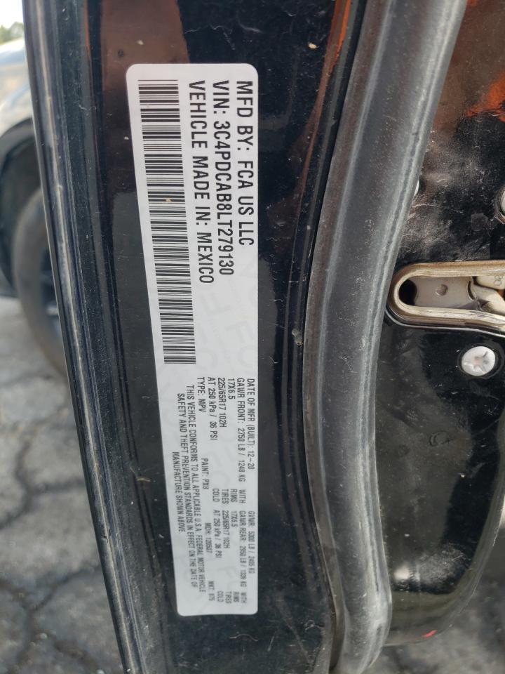 2020 Dodge Journey Se VIN: 3C4PDCAB8LT279130 Lot: 80643005