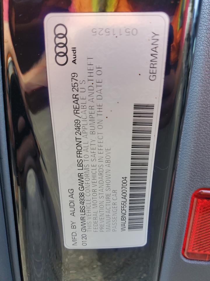 2020 Audi A5 Prestige VIN: WAUBNCF55LA007004 Lot: 81483345