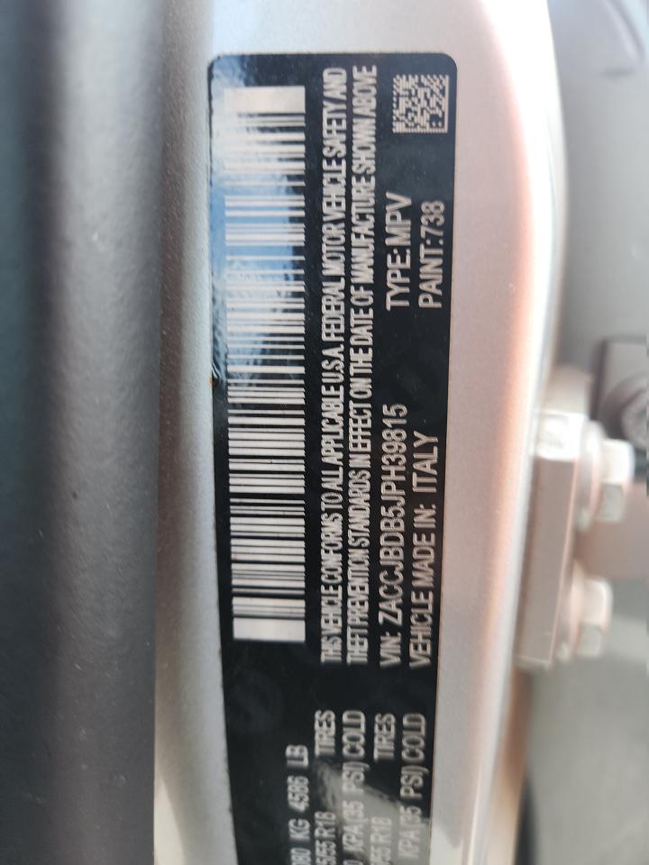 2018 Jeep Renegade Limited VIN: ZACCJBDB5JPH39815 Lot: 80325205