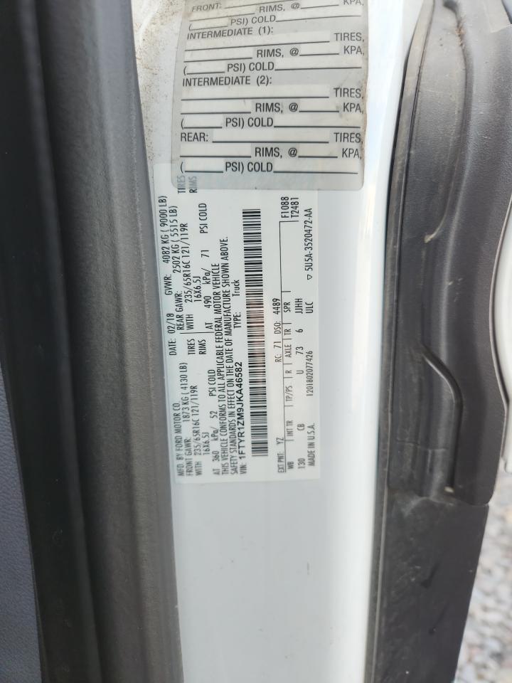 2018 Ford Transit T-250 VIN: 1FTYR1ZM9JKA46582 Lot: 80315355