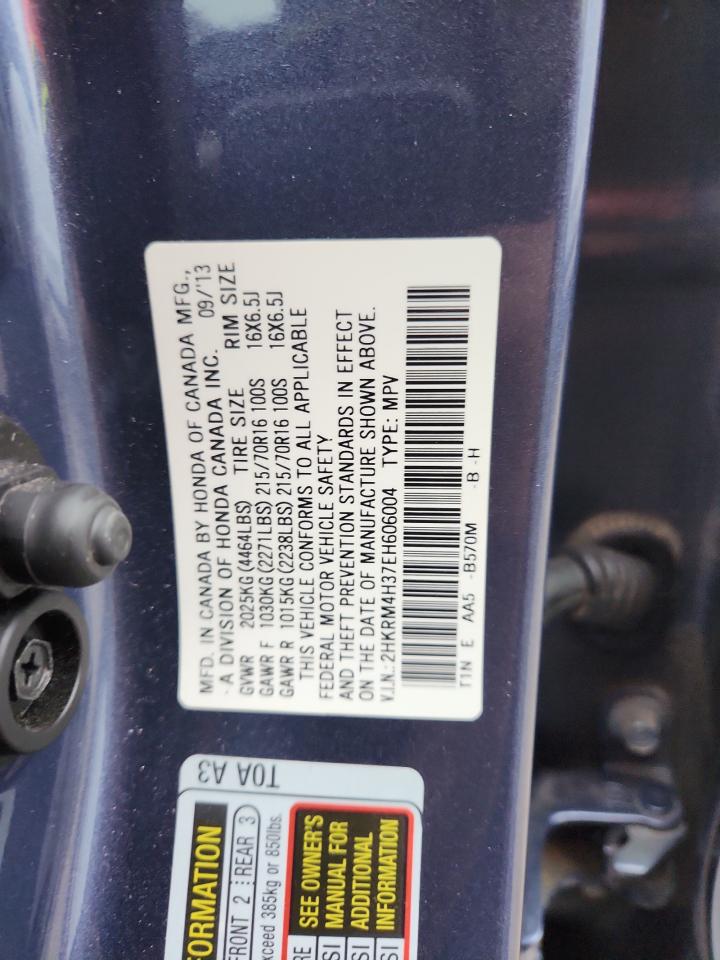 2014 Honda Cr-V Lx VIN: 2HKRM4H37EH606004 Lot: 83857565