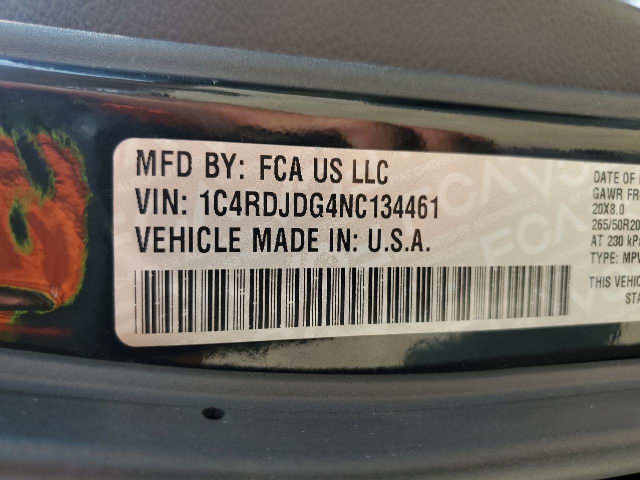 2022 Dodge Durango Gt VIN: 1C4RDJDG4NC134461 Lot: 71396335