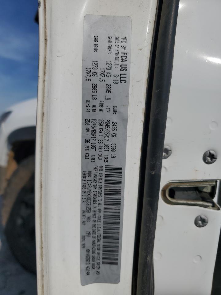 2019 Jeep Cherokee Trailhawk VIN: 1C4PJMBX2KD231250 Lot: 84531845