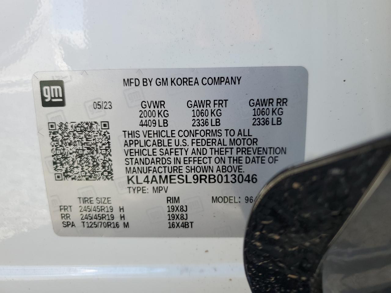 2024 Buick Encore Gx Sport Touring VIN: KL4AMESL9RB013046 Lot: 71470485