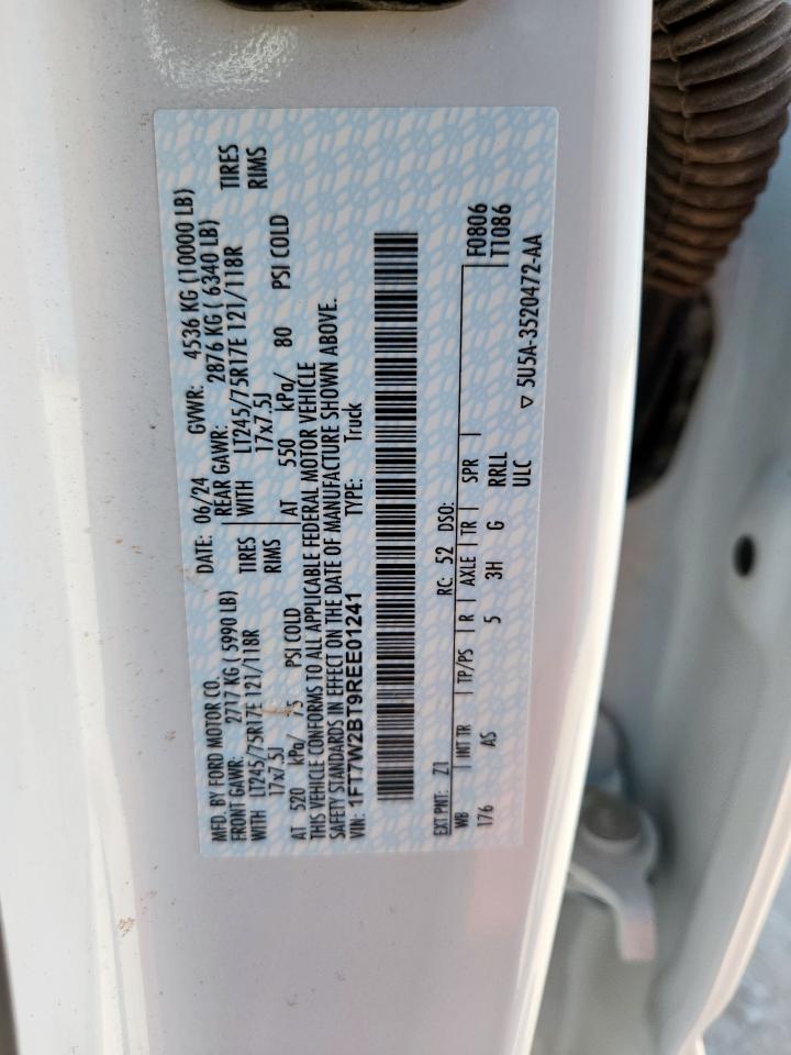 2024 Ford F250 Super Duty VIN: 1FT7W2BT9REE01241 Lot: 71919235