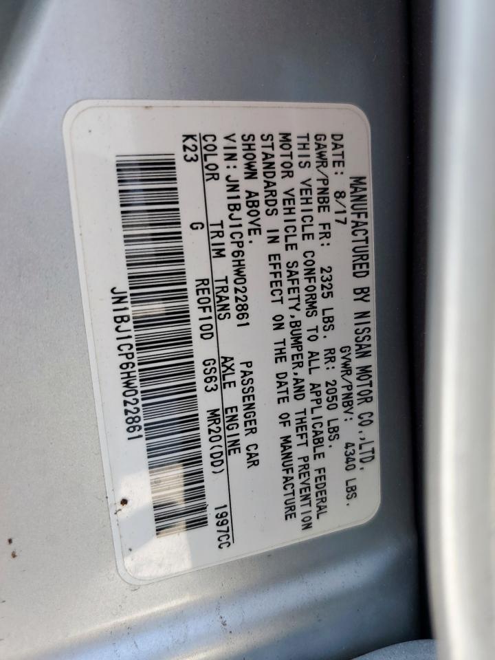 2017 Nissan Rogue Sport S VIN: JN1BJ1CP6HW022861 Lot: 80377395