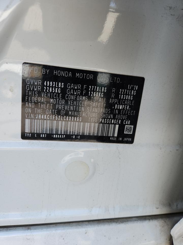 2020 Acura Rlx Technology VIN: JH4KC1F52LC000463 Lot: 80506425