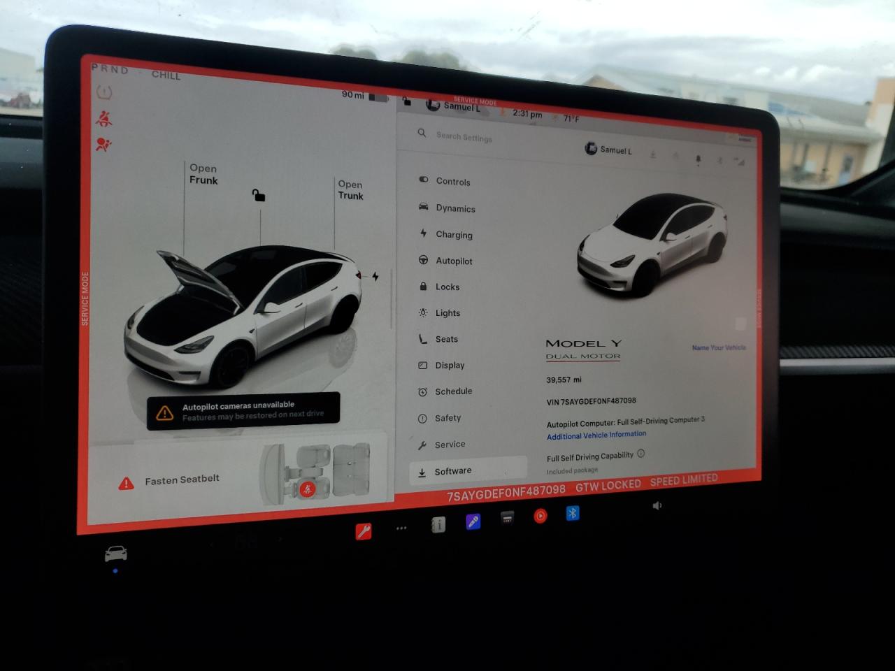 2022 Tesla Model Y VIN: 7SAYGDEF0NF487098 Lot: 80744715