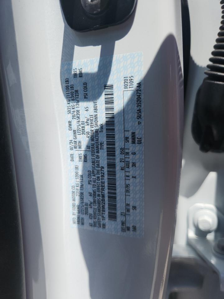 2024 Ford Super Duty F-250 W/S VIN: 1FT8W2BM7REE19279 Lot: 70200595