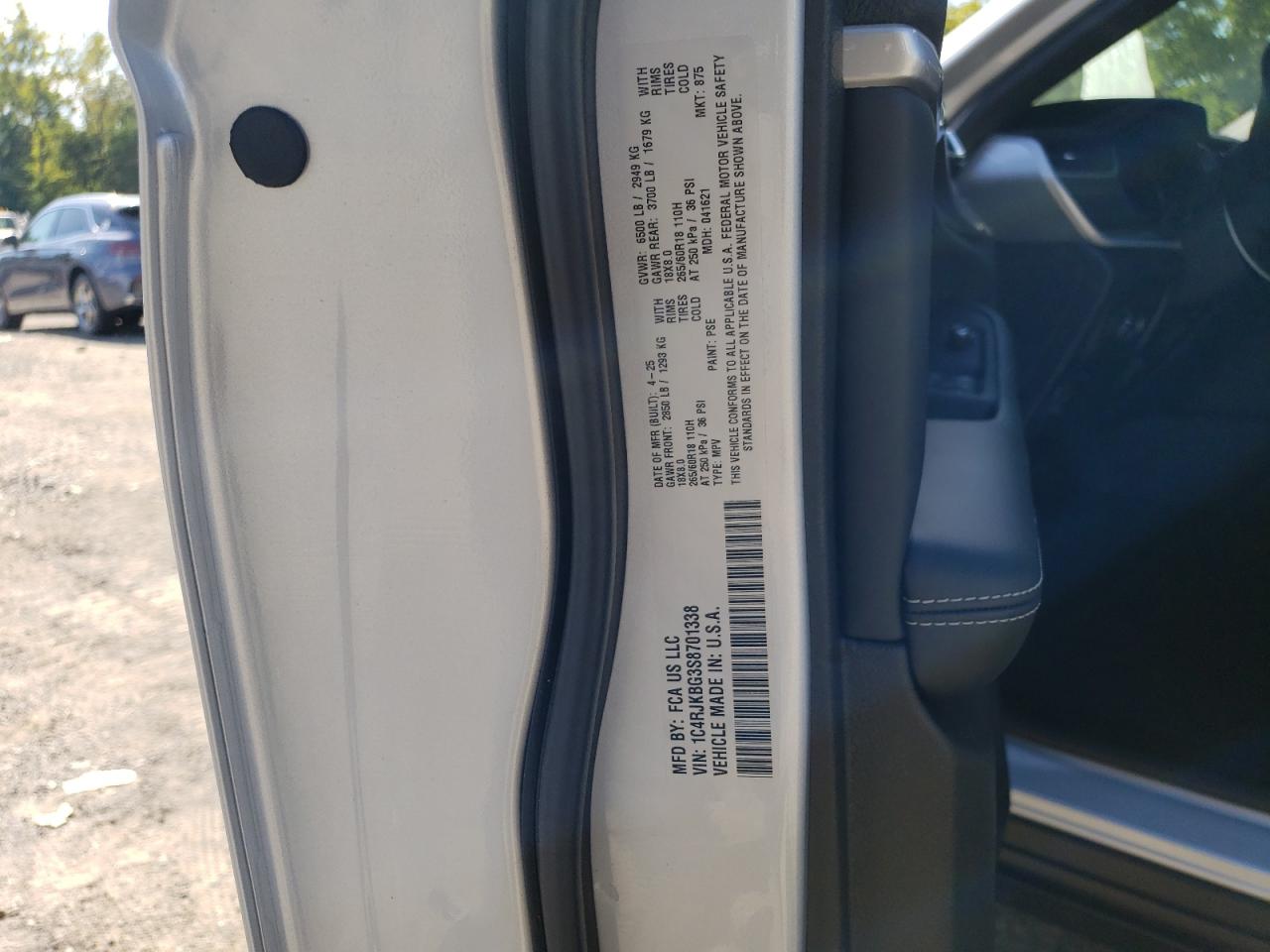 2025 Jeep Grand Cherokee L Limited VIN: 1C4RJKBG3S8701338 Lot: 71668735