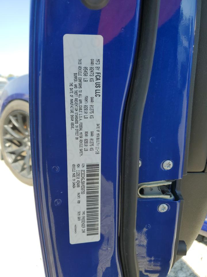 2019 Dodge Charger Scat Pack VIN: 2C3CDXGJ5KH558793 Lot: 80305655