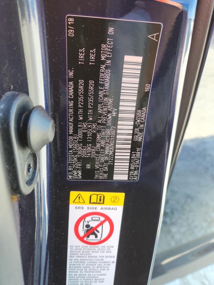 2019 Lexus Rx 350 Base VIN: 2T2ZZMCA7KC119872 Lot: 71733785