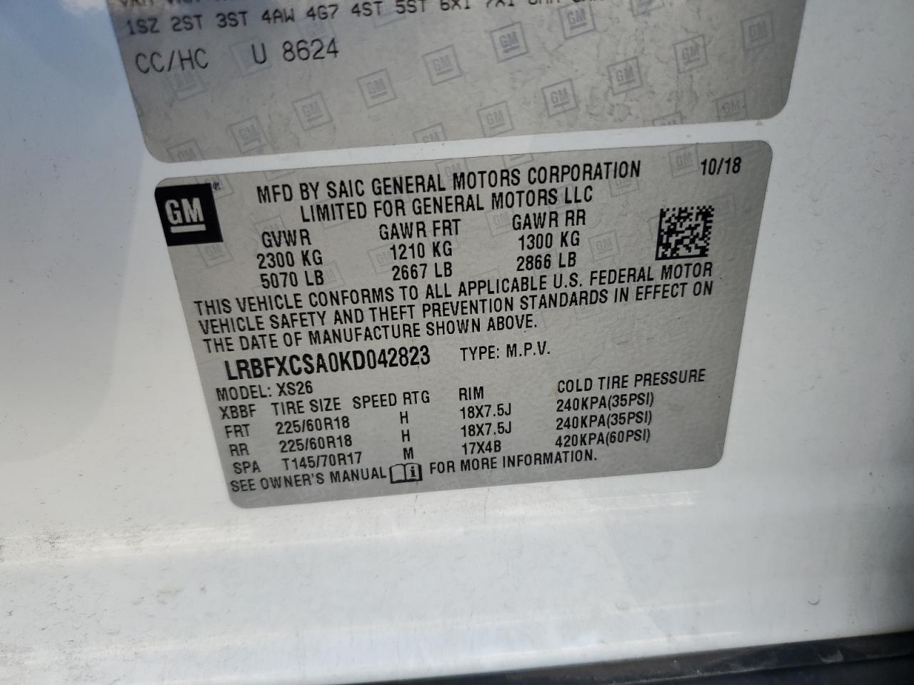 2019 Buick Envision Essence VIN: LRBFXCSA0KD042823 Lot: 81117655