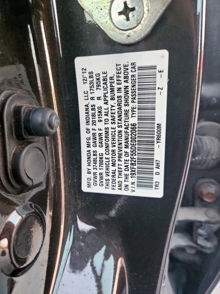 2013 Honda Civic Lx VIN: 19XFB2F55DE002066 Lot: 81313515