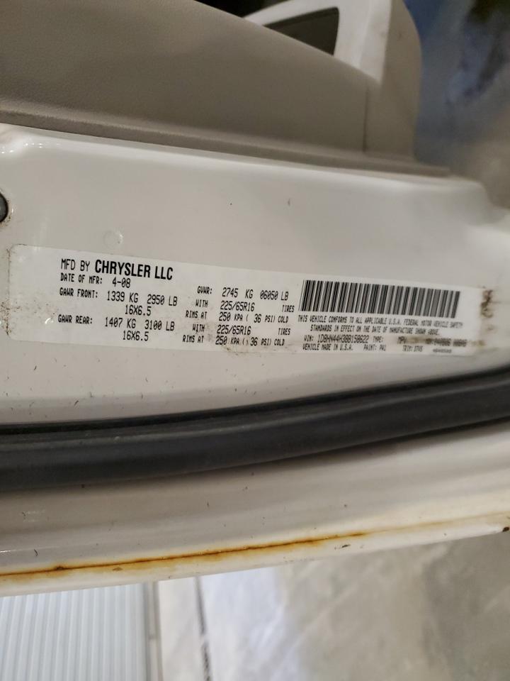 2008 Dodge Grand Caravan Se VIN: 1D8HN44H38B158622 Lot: 71517935