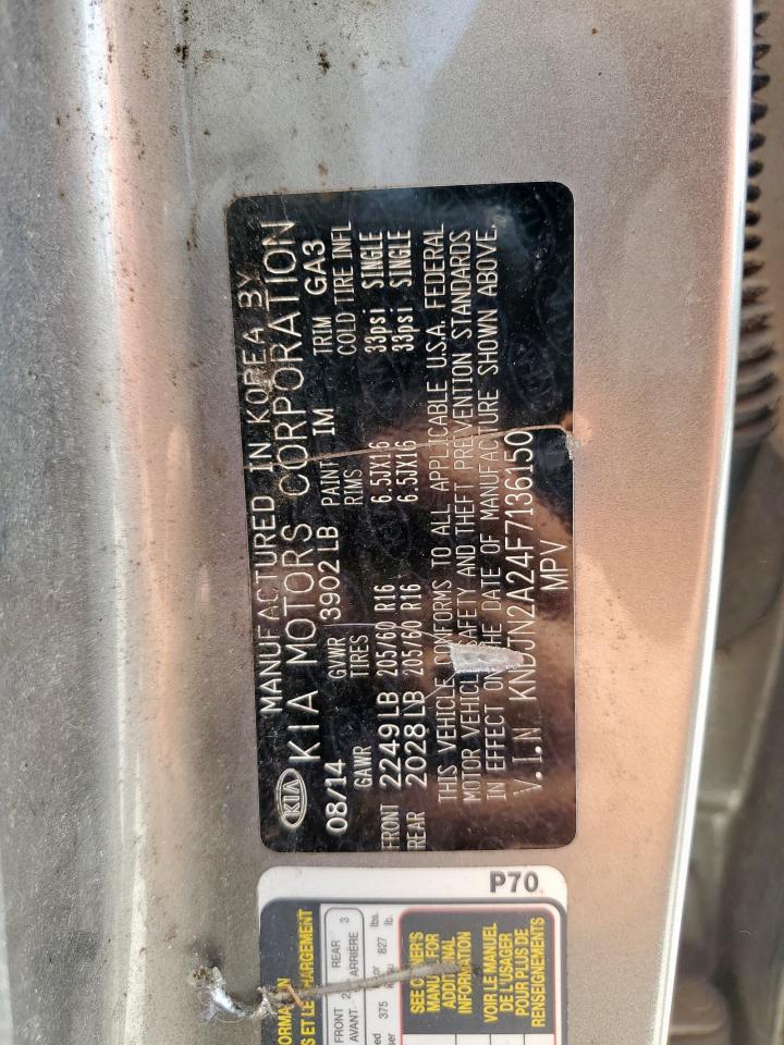 2015 Kia Soul VIN: KNDJN2A24F7136150 Lot: 80123035