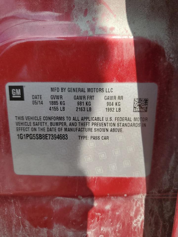 2014 Chevrolet Cruze Ltz VIN: 1G1PG5SB8E7394683 Lot: 81586975