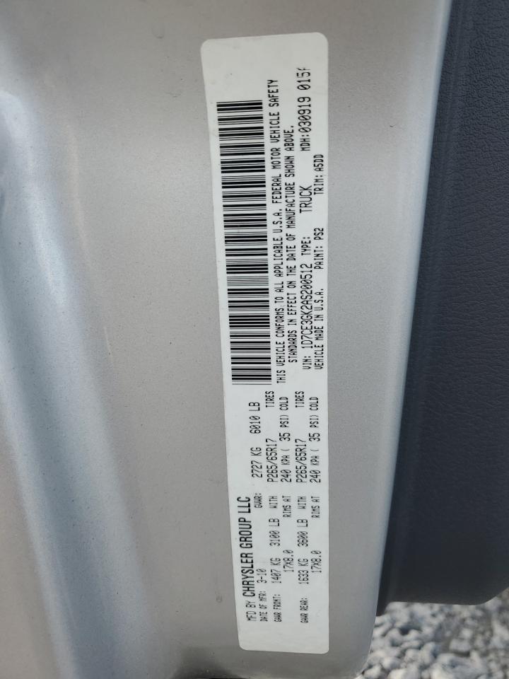 2010 Dodge Dakota Sxt VIN: 1D7CE3GK2AS200512 Lot: 72061585