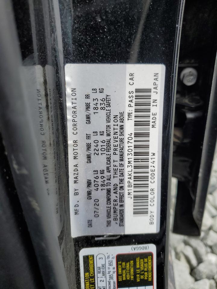 2021 Mazda 3 Select VIN: JM1BPAKL3M1301704 Lot: 80984755