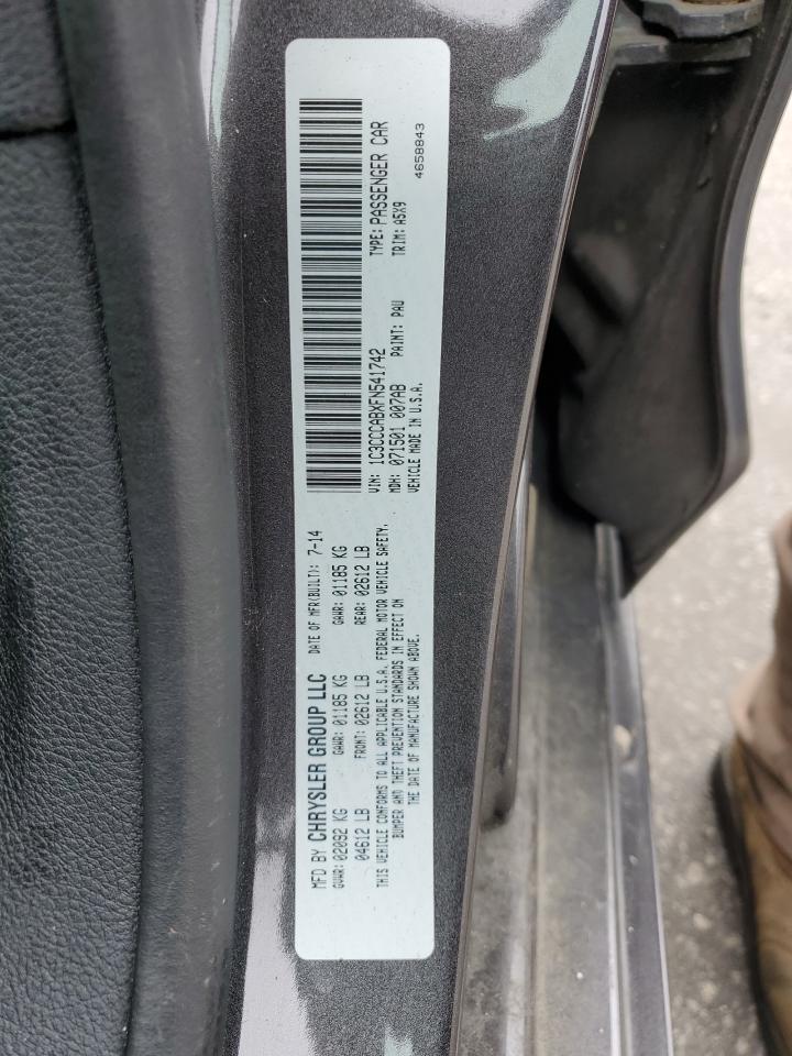 2015 Chrysler 200 Limited VIN: 1C3CCCABXFN541742 Lot: 80192485