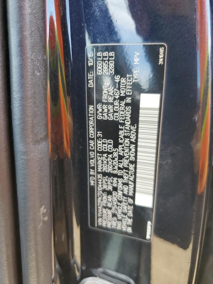 2016 Volvo Xc90 T6 VIN: YV4A22PK7G1044435 Lot: 80120125