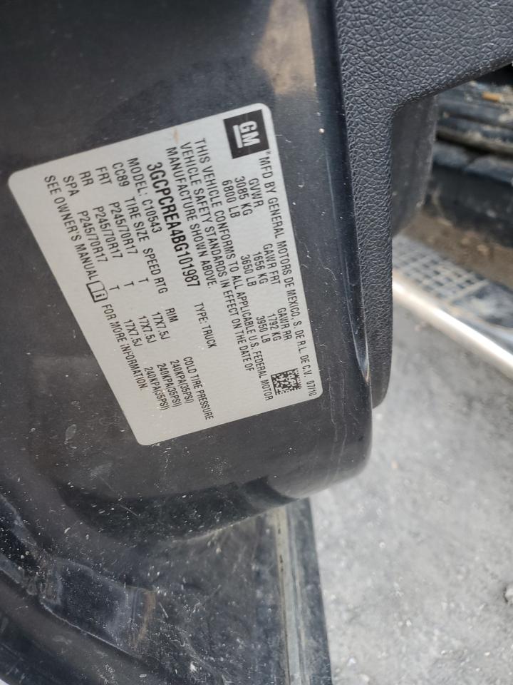 2011 Chevrolet Silverado C1500 Ls VIN: 3GCPCREA4BG101987 Lot: 80147265