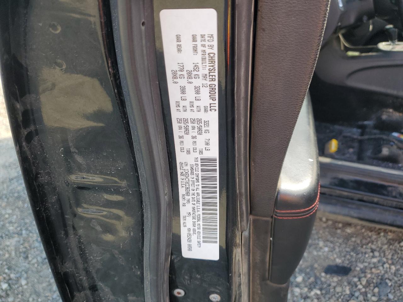 2012 Dodge Durango R/T VIN: 1C4SDHCT0CC362060 Lot: 81605195