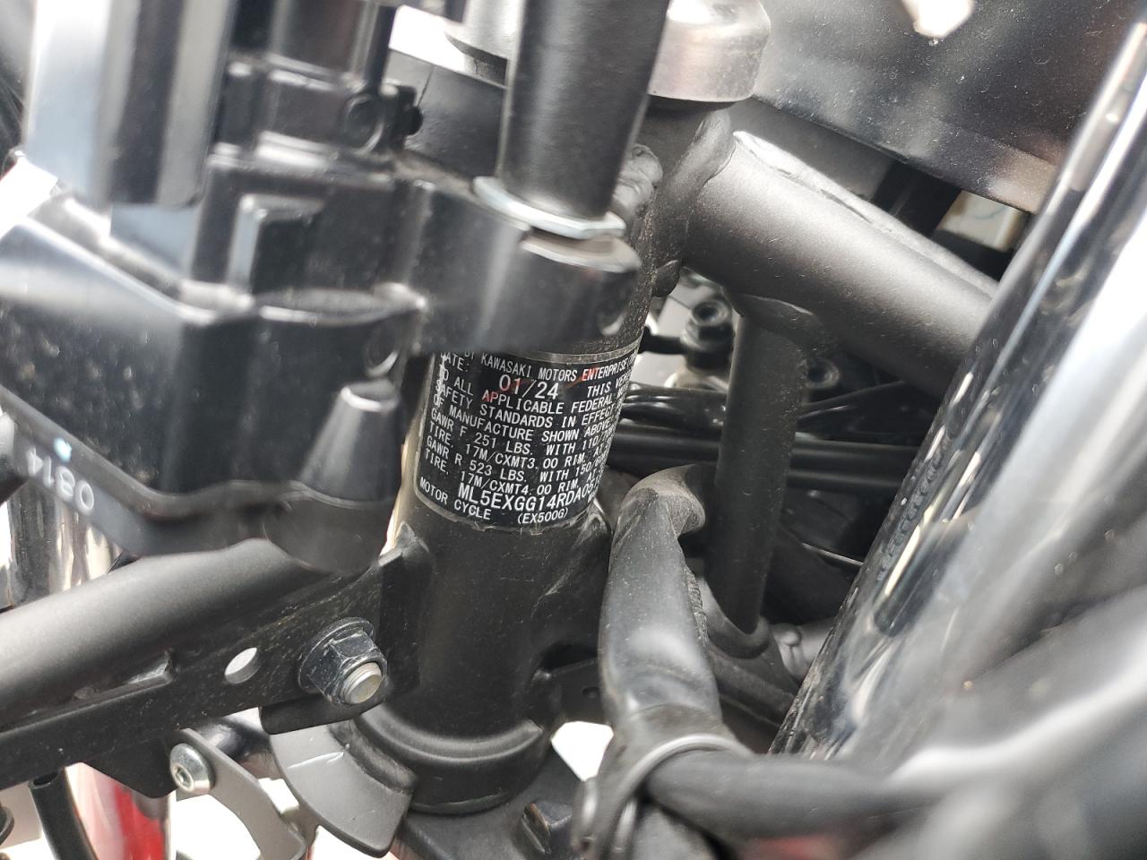 2024 Kawasaki Ex500 VIN: ML5EXGG14RDA05181 Lot: 83940265