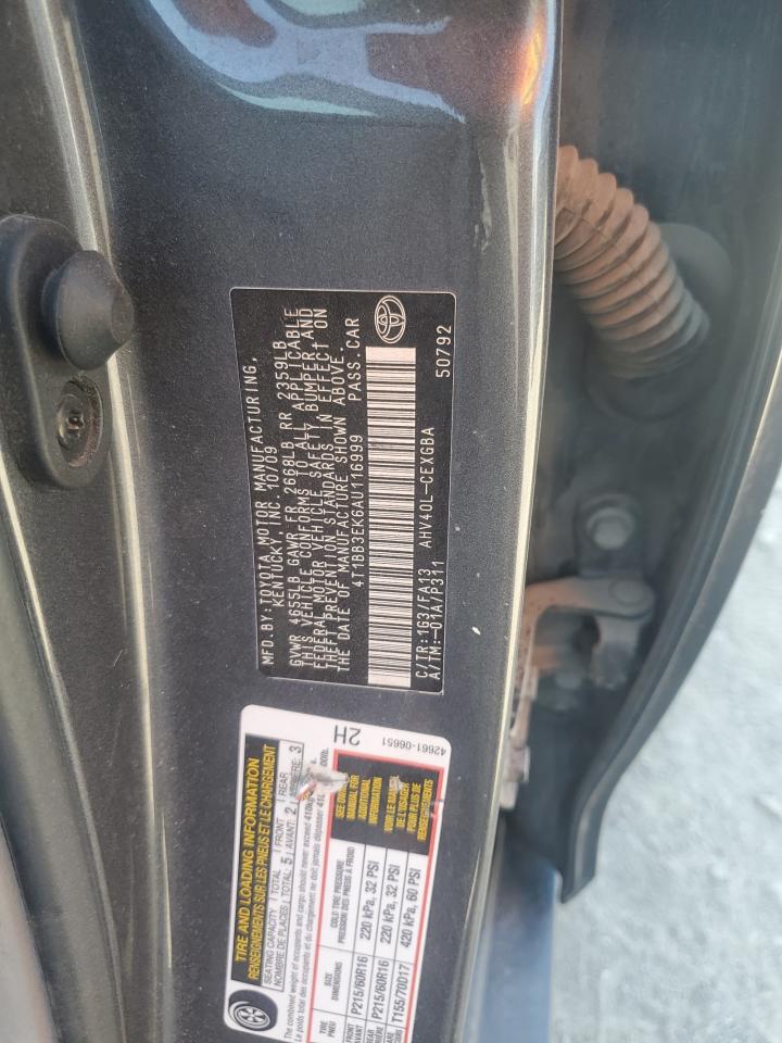 2010 Toyota Camry Hybrid VIN: 4T1BB3EK6AU116999 Lot: 80714395