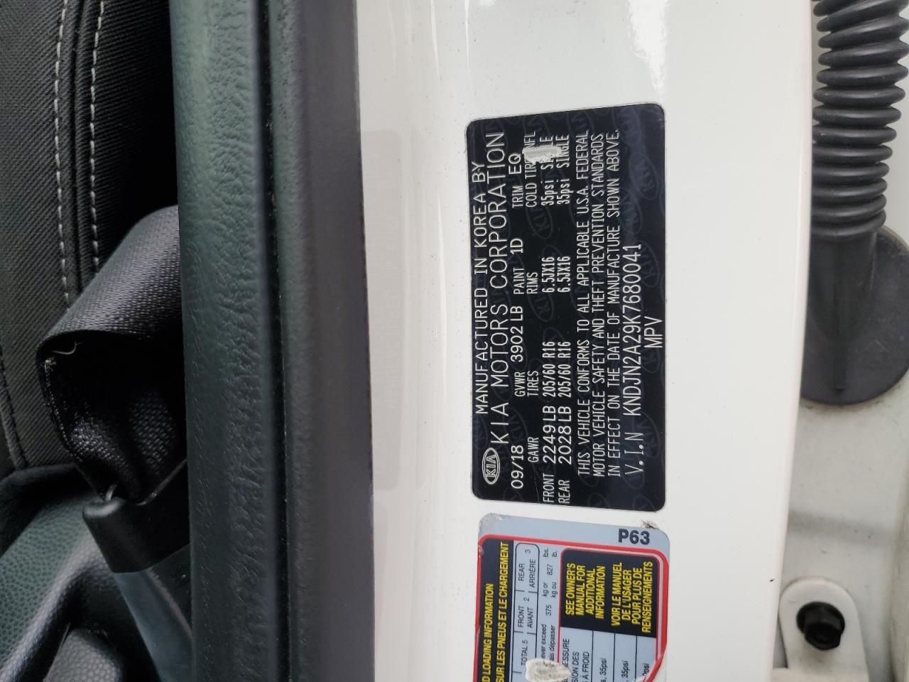 2019 Kia Soul VIN: KNDJN2A29K7680041 Lot: 71398955