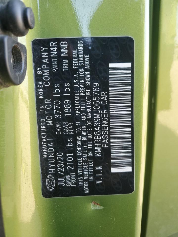 2021 Hyundai Venue Se VIN: KMHRB8A39MU065769 Lot: 81857845