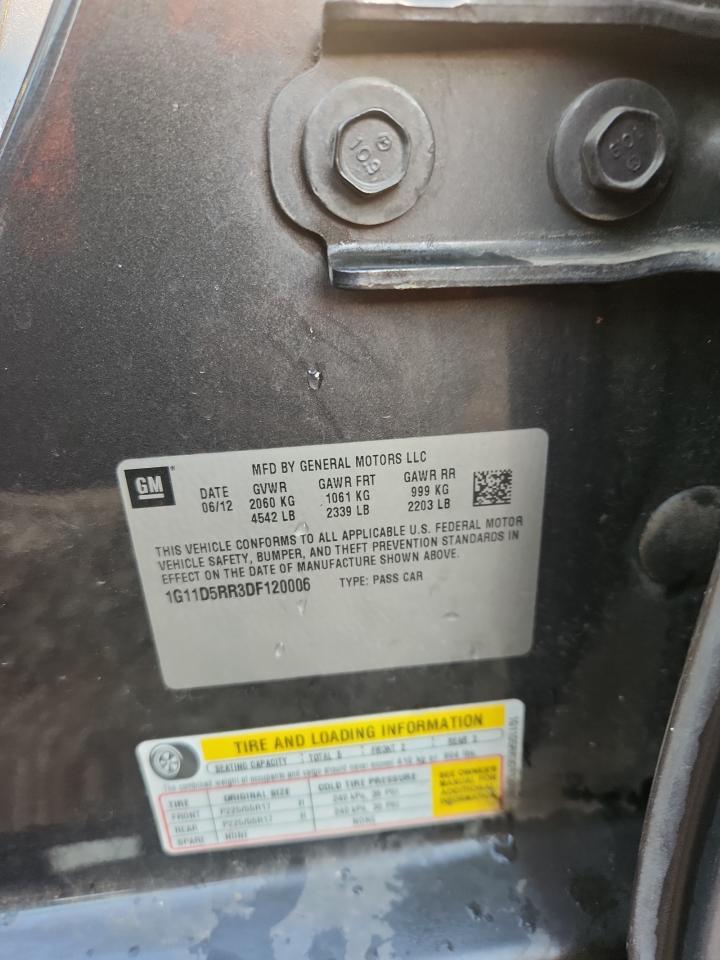 2013 Chevrolet Malibu 1Lt VIN: 1G11D5RR3DF120006 Lot: 80863015