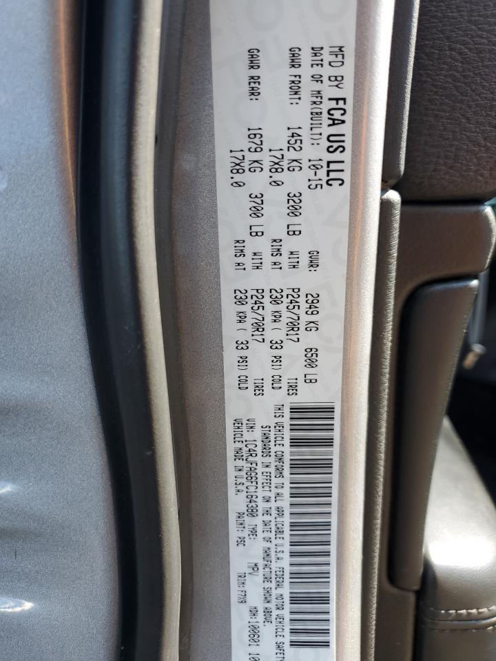 2015 Jeep Grand Cherokee Laredo VIN: 1C4RJFAG6FC164380 Lot: 81305665