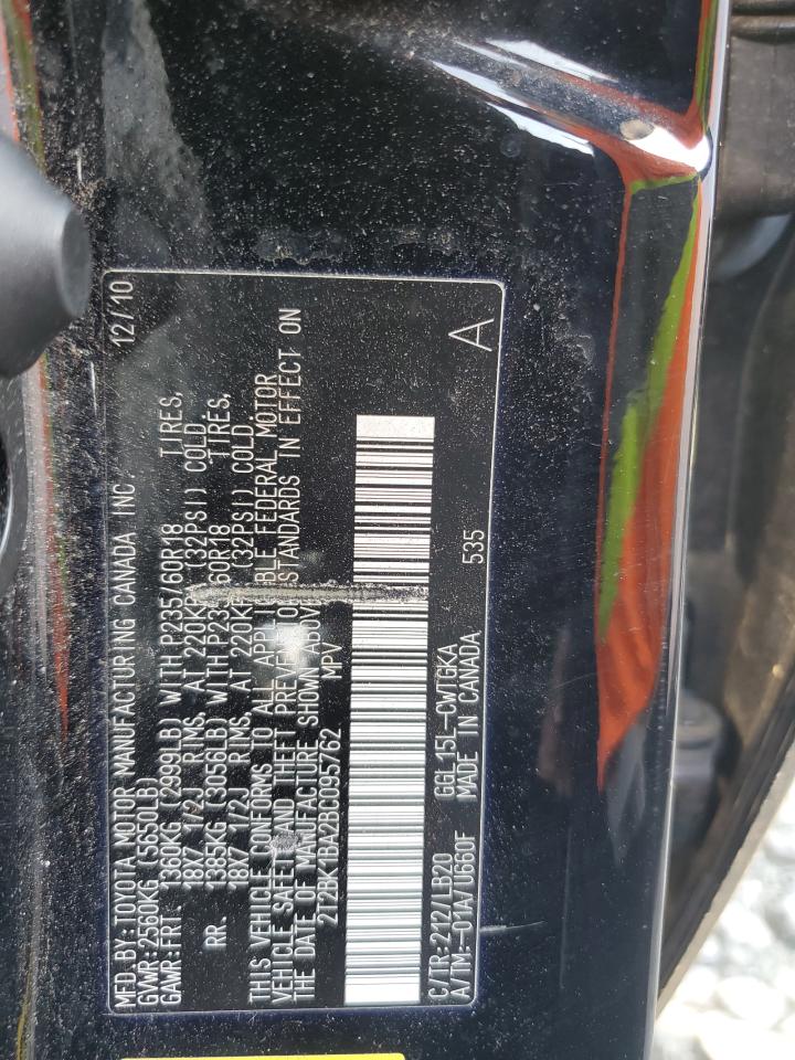 2011 Lexus Rx 350 VIN: 2T2BK1BA2BC0J5762 Lot: 80556715