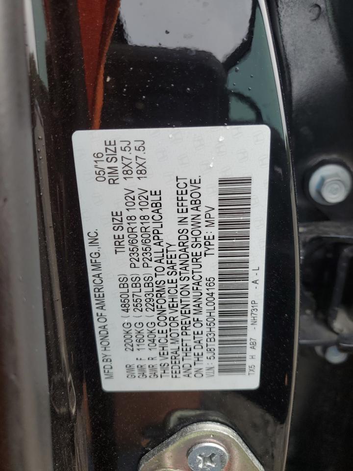 2017 Acura Rdx Technology VIN: 5J8TB3H50HL004165 Lot: 83928325