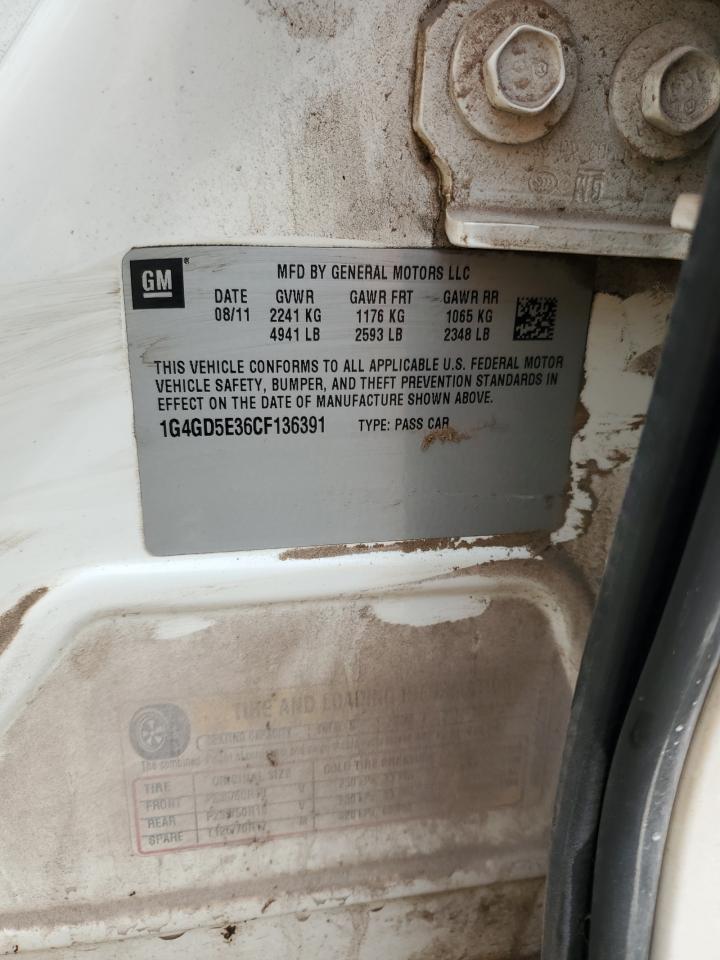 2012 Buick Lacrosse Premium VIN: 1G4GD5E36CF136391 Lot: 71798945