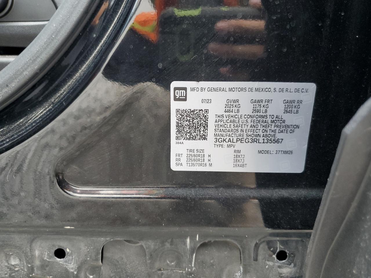 2024 GMC Terrain Slt VIN: 3GKALPEG3RL135567 Lot: 69126285