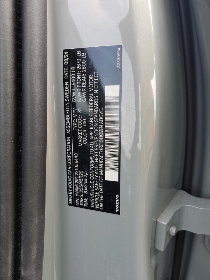 2025 Volvo Xc60 Plus VIN: YV4M12RC2S1056443 Lot: 71621705