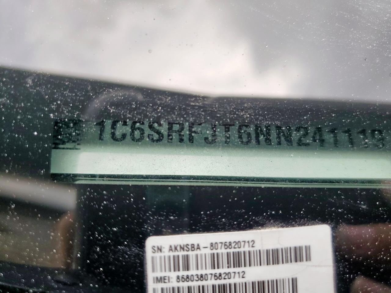 2022 Ram 1500 Laramie VIN: 1C6SRFJT6NN241119 Lot: 81258325