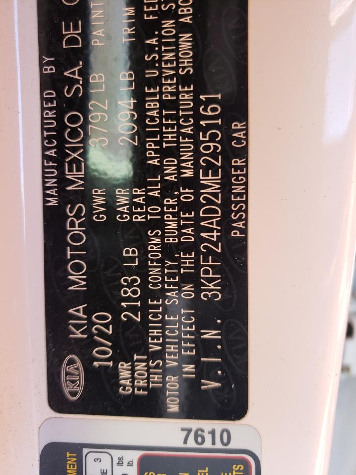 2021 Kia Forte Fe VIN: 3KPF24AD2ME295161 Lot: 83757105