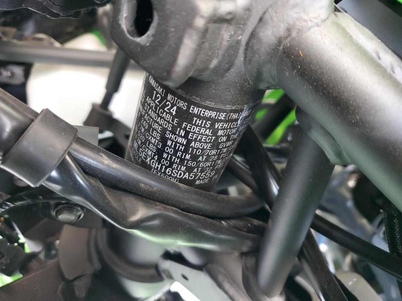 2025 Kawasaki Ex500 H VIN: ML5EXGH16SDA57559 Lot: 80561325