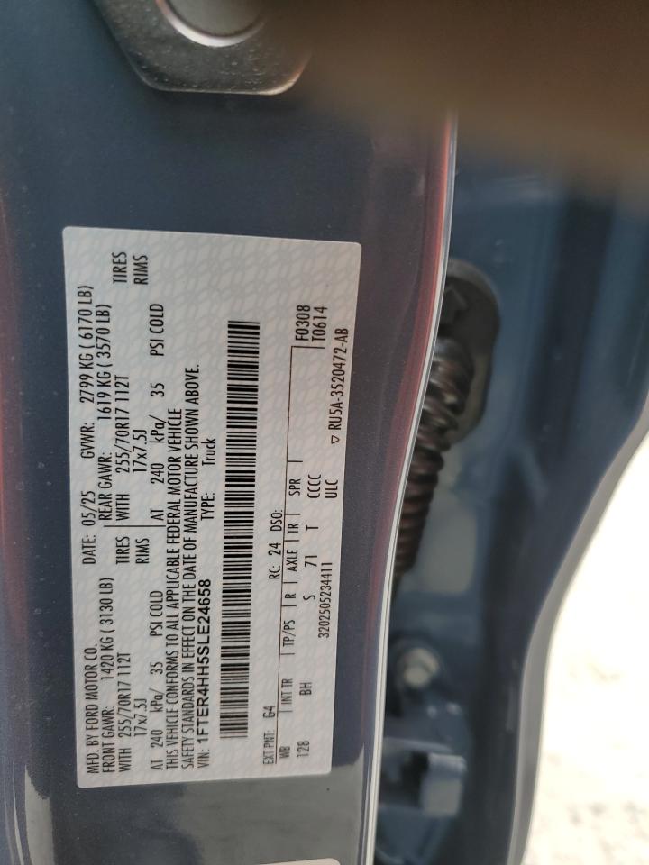 2025 Ford Ranger Xlt VIN: 1FTER4HH5SLE24658 Lot: 81898905