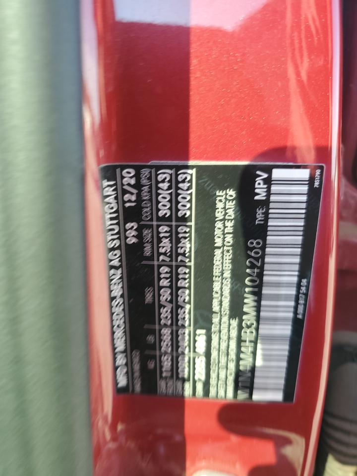 2021 Mercedes-Benz Glb 250 4Matic VIN: W1N4M4HB3MW104268 Lot: 81865515