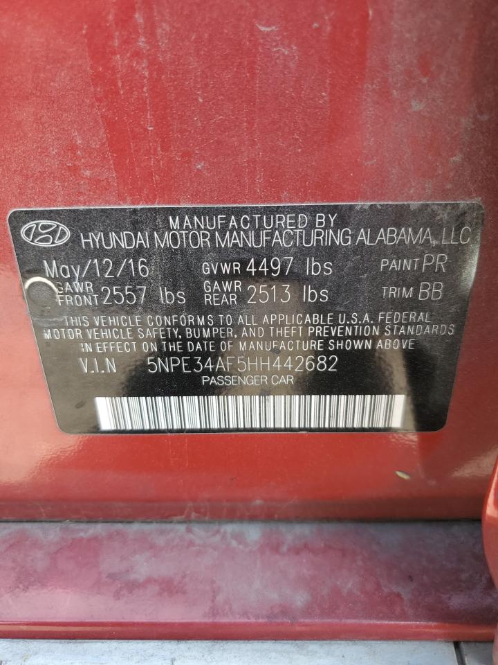 2017 Hyundai Sonata Sport VIN: 5NPE34AF5HH442682 Lot: 71530775