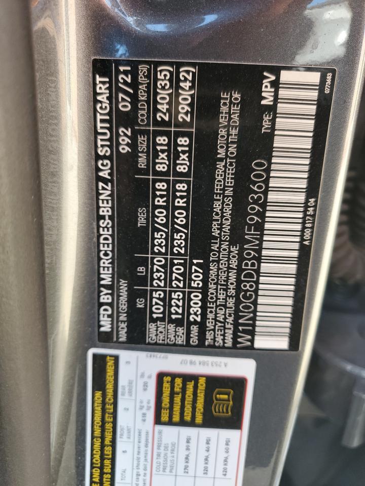 2021 Mercedes-Benz Glc 300 VIN: W1N0G8DB9MF993600 Lot: 71565775