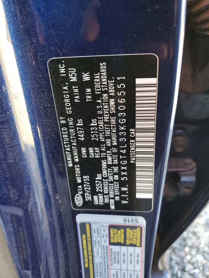 2019 Kia Optima Lx VIN: 5XXGT4L33KG306551 Lot: 83852285