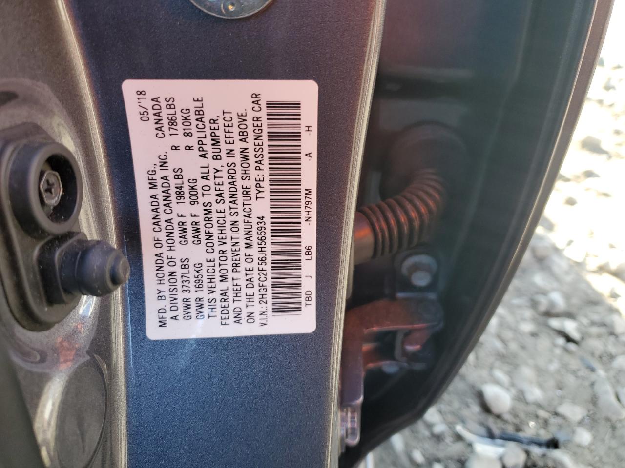 2018 Honda Civic Lx VIN: 2HGFC2F56JH565934 Lot: 71807615